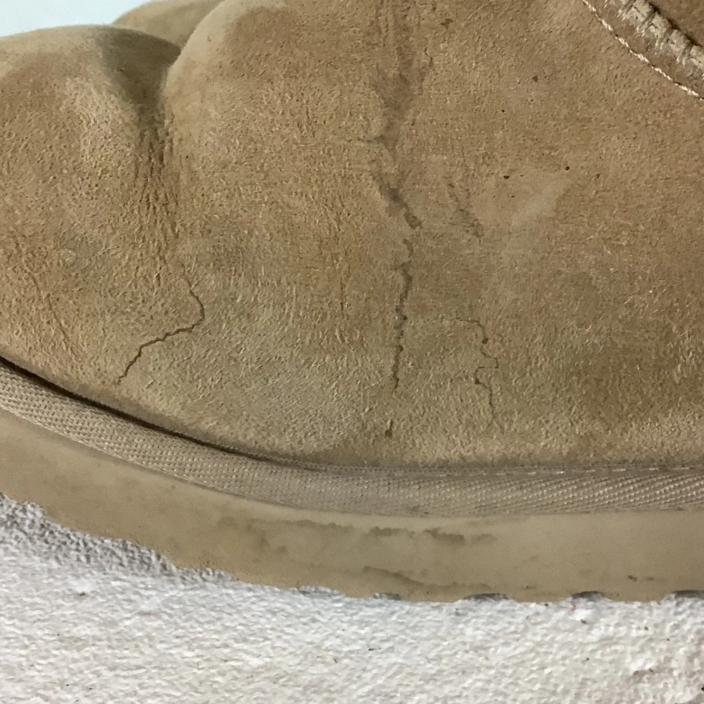 UGG Classic Ultra Mini Chestnut Tan Suede Ankle Boots 1116109 Womens